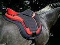 Freemax Treeless Synthetic Saddle 16 Inch Red/Black