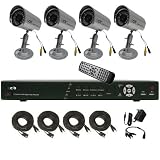 CIB K808AV500G8753-4 8CH Network Security Surveillance KIT w/ Four CCD Cameras KIT 3G Mobile