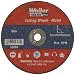 Weiler Tiger 1/4" Arbor, 0.035" Thickness, 3"Diameter, A60T Grit, Small Type 1 Reinforced Cut-Off Wheel
