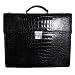Jack Georges Croco Collection Double Gusset Flapover Briefcase