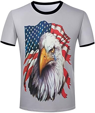 The Mountainbank fashion Tshirt fashion Mens Round Neck Tshirt Eagle cool Flag Tshirt