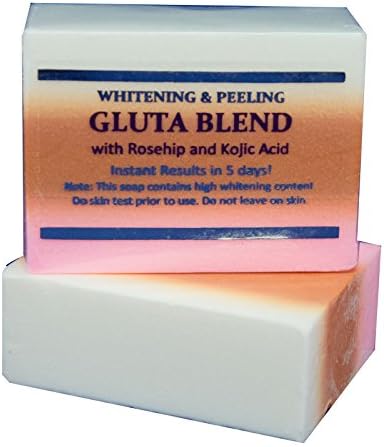 PREMIUM WHITENING PEELING SOAP GLUTATHIONE, ROSEHIP AND KOJIC ACID - FOR NORMAL SKIN Rejuvenates &amp; Tightens Skin, Peels &amp; Erase Fine Lines &amp; Wrinkles, Skin Looks Younger and Healthier