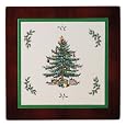 Spode Christmas Tree Wood Tile Trivet