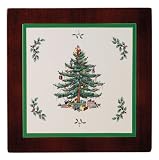 Spode Christmas Tree Wood Tile Trivet