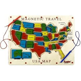 Magnetic Travel USA Map by Anatex