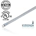 24-Pack of Hyperikon T8 LED Light Tube, 4ft, 18W (40W equivalent), 3000K (Soft White Glow), Single Ended Power, Clear, UL-Listed & DLC-Qualified [24 Tombstones Included]