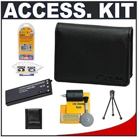Casio Exilim EX-CASE-10 Leather Case (Black) + Spare NP-50 Battery + Accessory Kit for... by Casio