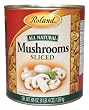Roland Sliced Mushrooms, 4.25-Pound Can