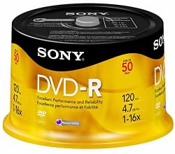 Sony 50DMR47RS4 16x DVD-R Discs (50 Disc Spindle)