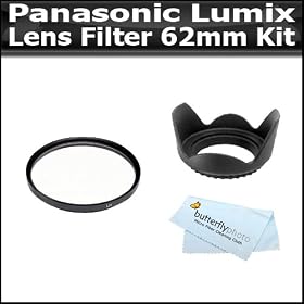 Lens Filter Kit For Panasonic Lumix DMC-GH2 16.05 MP Live Digital Camera (W/14-140mm Lens) Includes 62mm Hard Rubber Lens Hood + 62mm Multi Coated UV Filter + BP MicroFiber Cleaning Cloth
