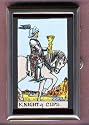 CUPS XII TAROT CARD, COIN GUITAR PICK PILL BOX