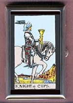 CUPS XII TAROT CARD, COIN GUITAR PICK PILL BOX