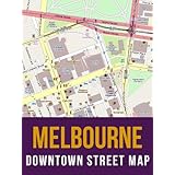 Melbourne, Australia Downtown Street Map