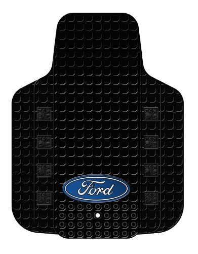 PlastiColor 001252R01 Ford Blue Oval Logo Universal-Fit Molded Front Floor Mat - Set of 2