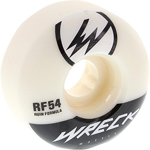 Wreck Wheels W1 White / Black Skateboard Wheels - 54mm 83b (Set of 4)