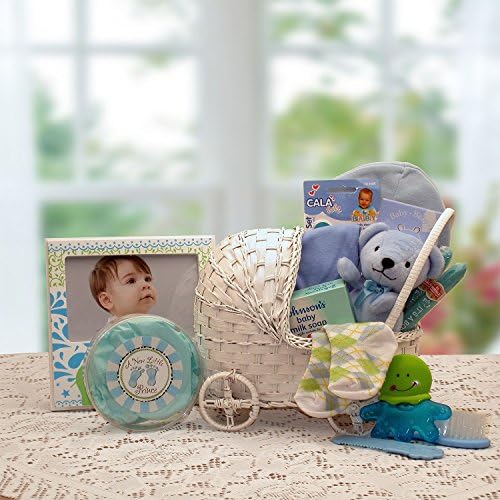 Bundle of Joy Baby Carriage in Blue 3 x 5 picture frame