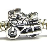 Queenberry (Free S/H) Mother's day Gift Sterling Silver Motorbike / Motorcycle Bead For Pandora Troll Chamilia Biagi European Story Charm Bracelets