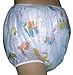 Baby Pants Blue Carousel Print Adult Pullon Plastic Pants