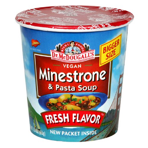 Dr. McDougall's Right Foods Vegan Minestrone & Pasta Soup, 2.3-Ounce Cups (Pack of 12) by Minestrone Soups