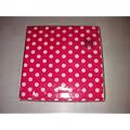GISELA GRAHAM PACK OF 24 NAPKINS - DARK PINK POLKA DOT
