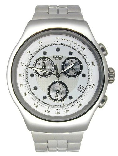 Swatch Men's YOS401G Chrono Wealthy Star Silver Dial Watch