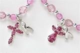 6-Piece Breast Cancer Awareness A Reason For Hope Angel & Cross Bracelets #40635