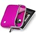 5121JGfw2NL. AA75  Magenta   Gray Trim Slim Protective Soft Neoprene Cover Carrying Case Sleeve with Extra Pocket // Fits Anywhere// For Amazon Kindle Fire Full Color 7 Multi touch Display, Wi Fi (Newest Tablet) + Includes a Crystal Clear High Quality HD Noise Filter Ear buds Earphones Headphones ( 3.5mm Jack )