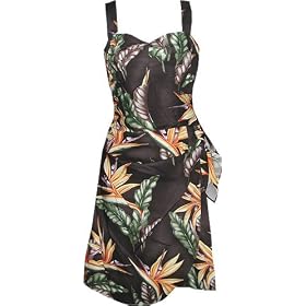 Bird of Paradise # 2 print Hawaiian Aloha Sarong Dress.