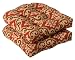 Pack of 2 Outdoor Patio Furniture Wicker Chair Seat Cushions - Vintage Tuscan
