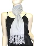 Apparel : Pashmina/Silk Scarf Light Grey