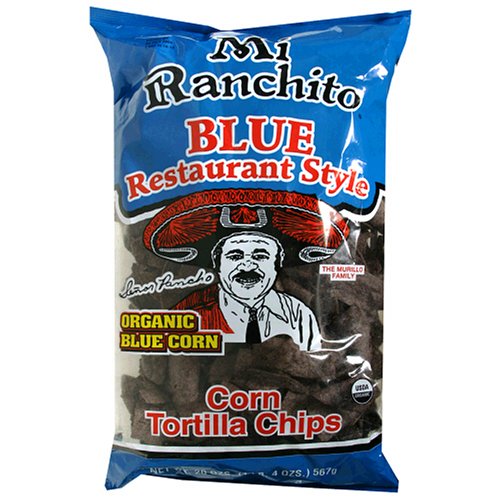 Mi Ranchito Organic Blue Corn Tortilla Chips, 20-Ounce Bags (Pack of 6) by Blue Corn Chips