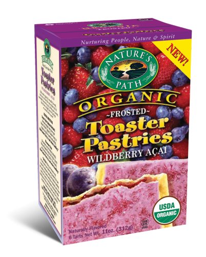 Nature's Path Organic Toaster Pastries, Frosted Wildberry Acai, 6-Count Boxes (Pack of 12)