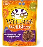 Wellness WellBites Chicken & Venison Natural Soft Dog Treats, 8-Ounce Bag
