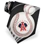 Men's MLB Angels Curve Ball Polyester Tie in Black