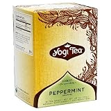 Yogi Tea Organic Peppermint Herbal Tea, Tea Bags, 16-Count Boxes (Pack of 12)