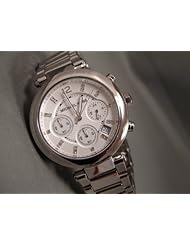 Michael Kors MK5275 Womens Glitz Rare Silver Tone Stainless Steel Bracelet Chronograph Watch