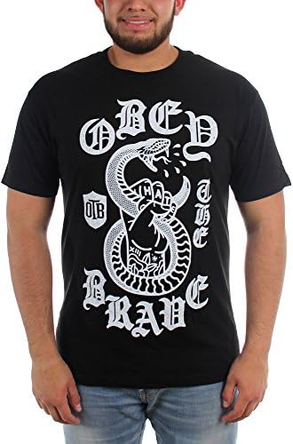Obey The Brave - Mens Spitting Venom T-Shirt, Size: X-Large, Color: Black