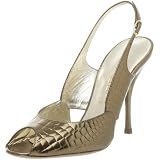 Casadei Women's 6027 High Heel Slingback,Bronze Printed Calf,37.5 EU (US Women's 7.5 M)