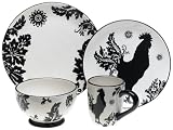 Oneida Silhouette Rooster 16-Piece Dinnerware Set, Service for 4