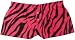  : Fuschia Hot Pink Zebra Stripe Novelty Print Wild Flannel Cotton Girl Boxers Mini Itty Bitty Shorts 1" Inseam, Covered elastic waist, 100% cotton, available in 5 adult sizes