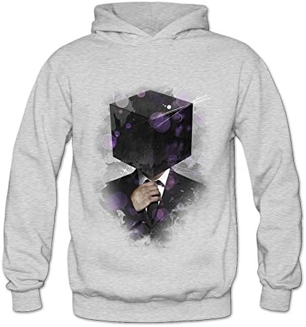 Cube Head Printed Girl Standard Adult Sizing Long Sleeve Sweatshirts Ash