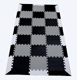 90" Length x 43" Width x 5/8" Thick Black and Gray Treadmill Mat w/ Edging Exercise Equipment Floor Protection Mat