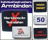 Armbinde bedruckt mit IHREM INDIVIDUELLEM TEXT