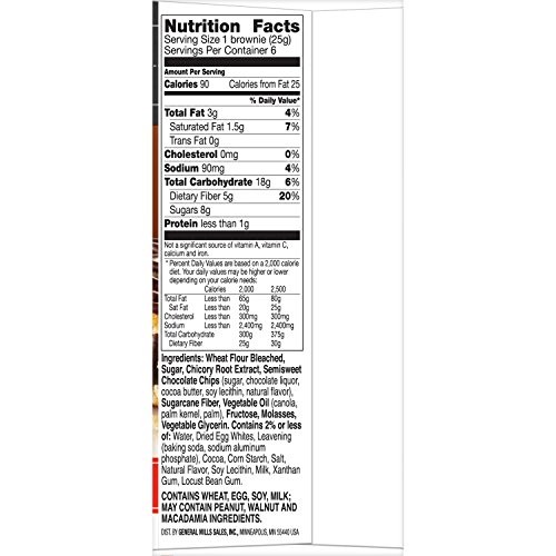 Fiber One 90 Calorie SoftBaked Bars Chocolate Chip Cookie, 5.34 oz, 6