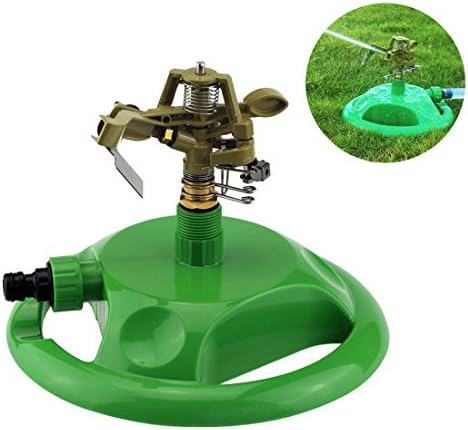 Lawn Sprinkler, Autley Adjustable Impulse Garden Sprinkler with All Metal Head, 360 Degrees Rotation