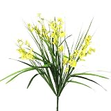 24" REALISTIC SILK DANCING ORCHID GRASS FLOWER BUSH YELLOW 070