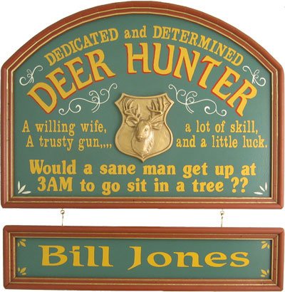 Personalized Wood Sign - DEER HUNTER