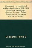 Ulster poetry : a checklist of published collections 1960-1980