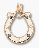 Indianapolis Colts 5/8 Horseshoe Pendant with Alternating Synthetic Sapphires and Synthetic Diam