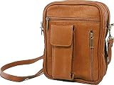 Men's David King Leather 461 Triple Section Bag